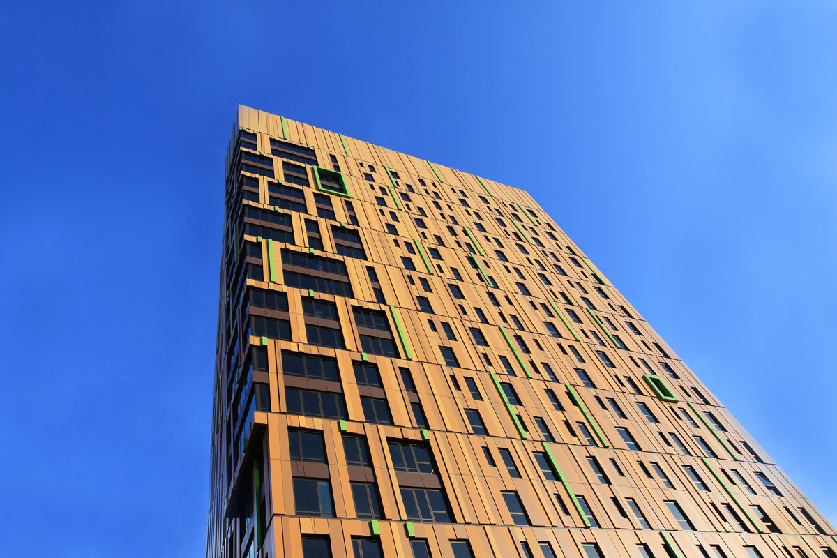 Alucobond Plus, MassArt Residence, ADD, Boston, Kate Hensley Suffolk Construction