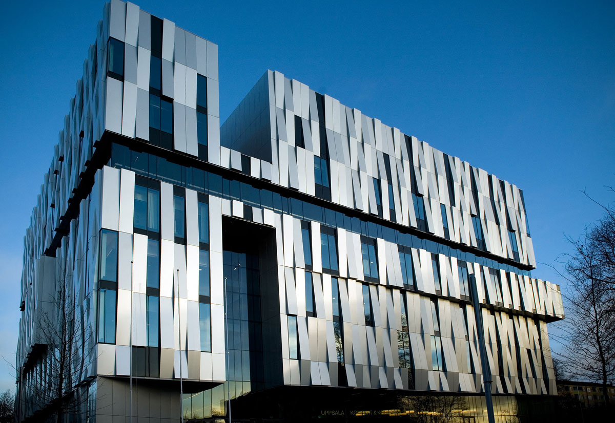 Uppsala Concert and Congress Hall, Henning Larsen Architects, Alucobond Sunrise Silver Metallic, Sweden