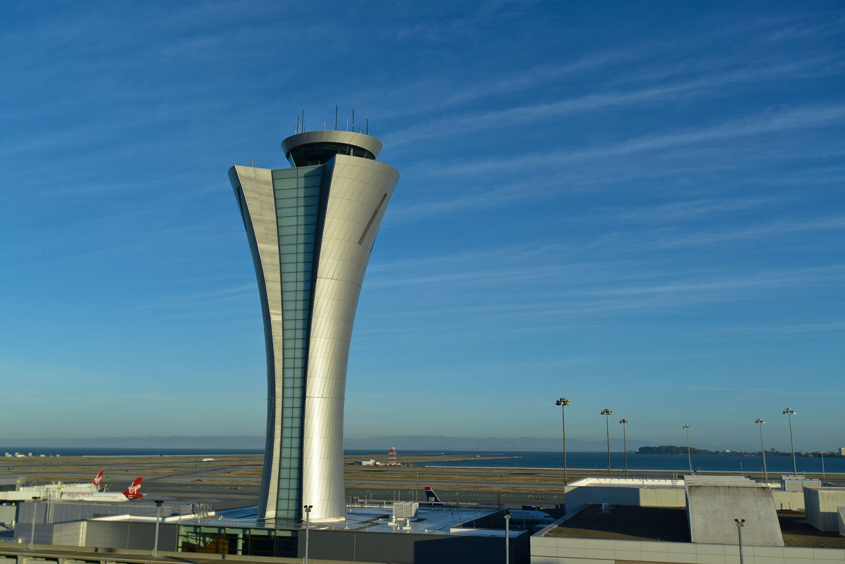 SFO airport control tower, San Francisco, HNTB, Fentress Architects, Keith, Panel, Pacific Erectors, Alucobond, Plus, SFO, Siliver, ACM, Photography, Daniel, Lunghi