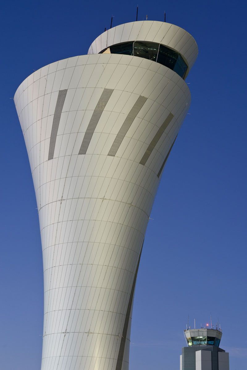 SFO airport control tower, San Francisco, HNTB, Fentress Architects, Keith, Panel, Pacific Erectors, Alucobond, Plus, SFO, Siliver, ACM, Photography, Daniel, Lunghi