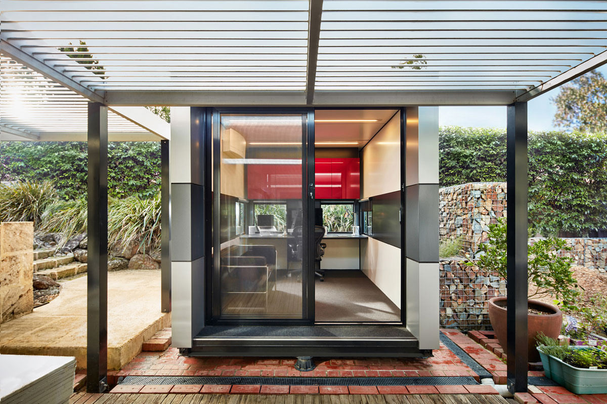 Harwyn Modular Office Pod, Jason Fremder, Australia, Metallic Alucobond ACM