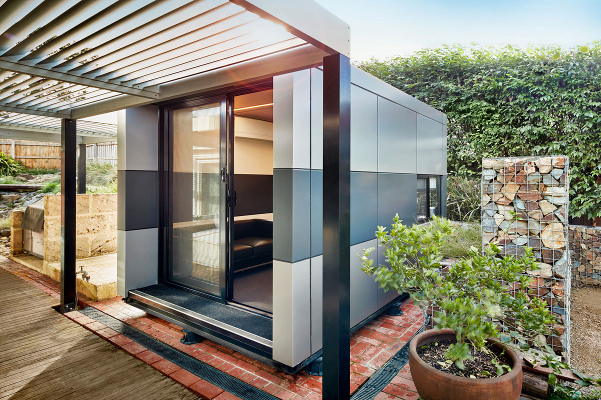 Harwyn Modular Office Pod, Jason Fremder, Australia, Metallic Alucobond ACM