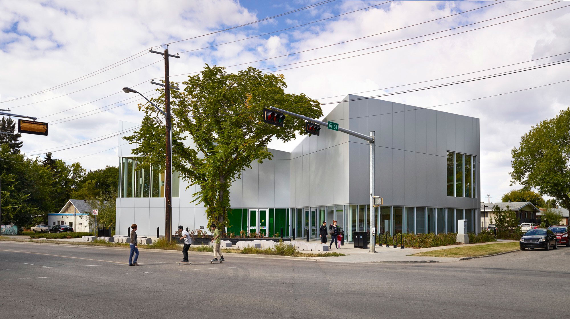 Highlands Branch Library, Schmidt Hammer Lassen, Marshall Tittemore Architects, Thermal Systems, Alucobond Aluminum Composite, Merle Prosofsky Photography