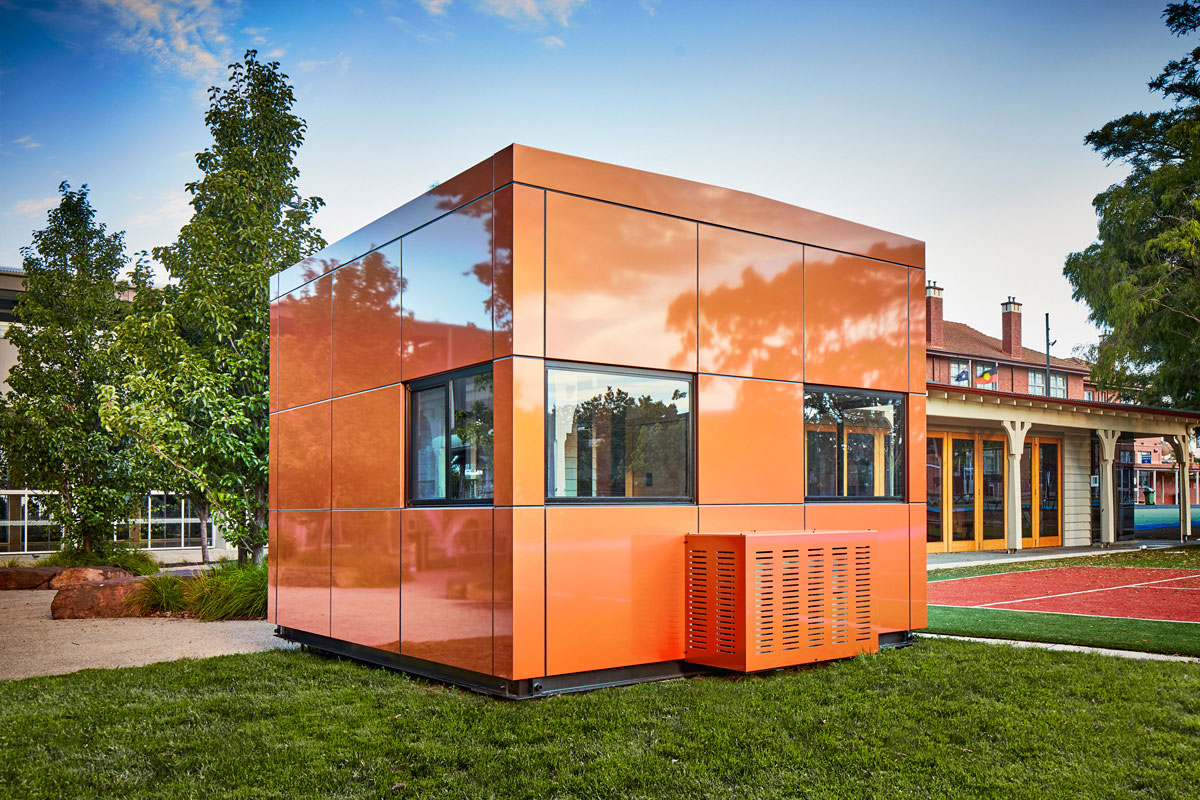 Harwyn Modular Education Music Room Pod, Jason Fremder, Australia, Spectra Cupral Alucobond ACM