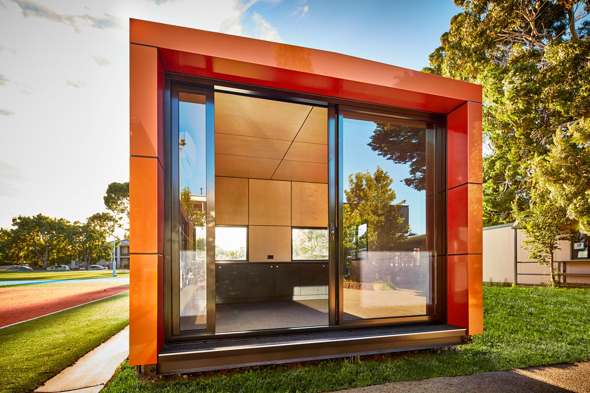 Harwyn Modular Education Music Room Pod, Jason Fremder, Australia, Spectra Cupral Alucobond ACM