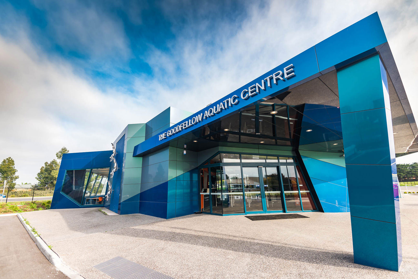 Goodfellow Aquatic Centre, Kardinia International College, Victoria, James Deans Architects, Upper Level Building Services, Alucobond PLUS Spectra Metallic